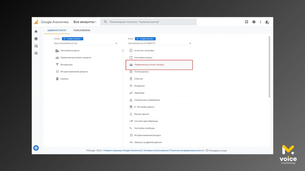 Управление доступом к ресурсу